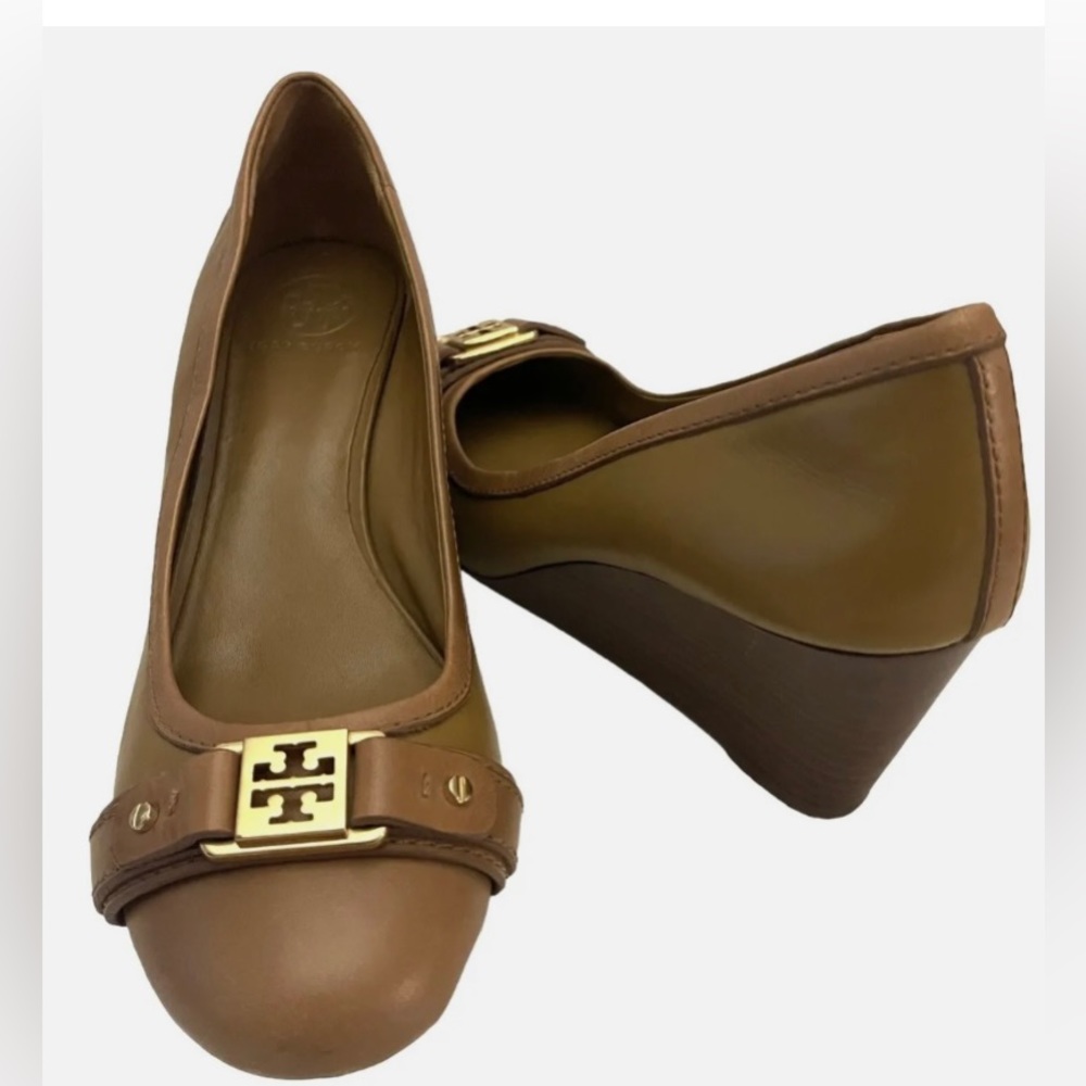 Tory Burch Ambrose Wedge Heels Brown Size 7